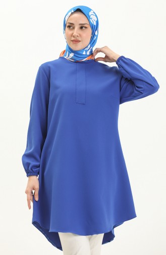 Patlı Düz Tunik 1848-01 Saks