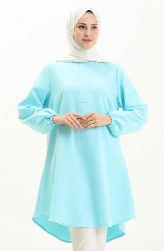 Hidden Placket Plain Tunic 1848-05 Turquoise 1848-05