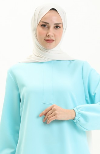 Hidden Placket Plain Tunic 1848-05 Turquoise 1848-05
