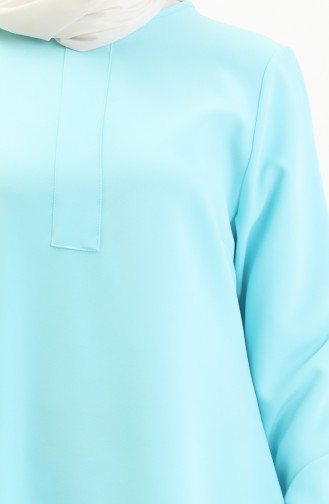 Hidden Placket Plain Tunic 1848-05 Turquoise 1848-05