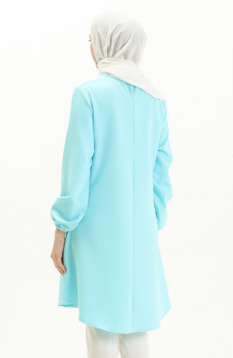 Hidden Placket Plain Tunic 1848-05 Turquoise 1848-05
