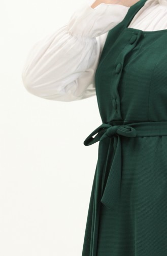 Gilet Kleid mit Band 7130A-01 Smaragdgrün 7130A-01