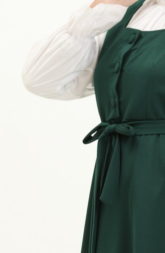 Belted Gilet Dress 7130A-01 Emerald Green 7130A-01