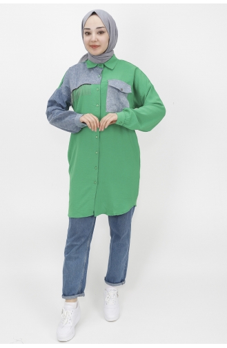 Green Overhemdblouse 10073-04