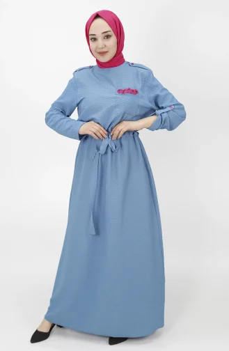 فستان نيلي 1021-01