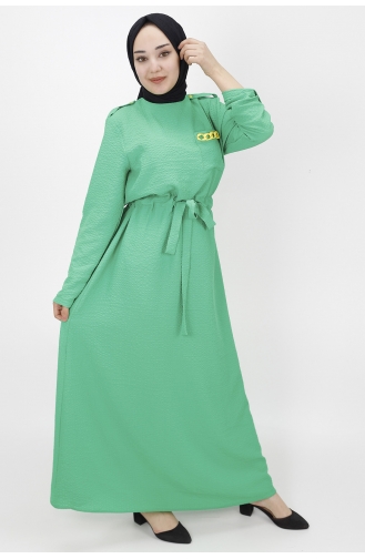 Green Hijab Dress 1021-02