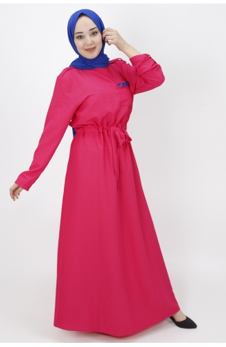 Fuchsia Hijab Dress 1021-03