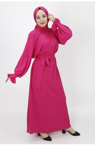 Fuchsia Hijab Kleider 1024-02