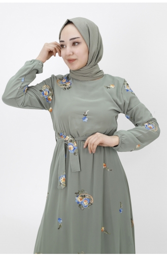 Robe Hijab Vert noisette 532-01