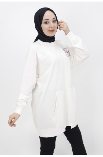 Ecru Sweatshirt 10207-02