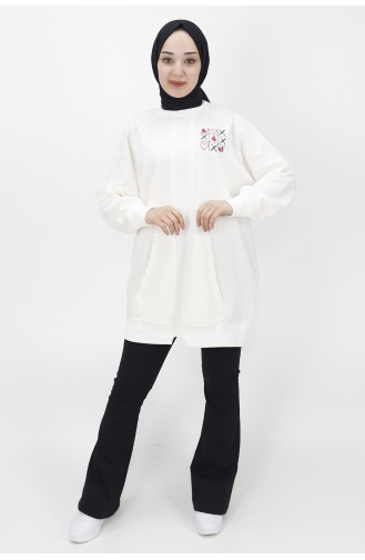 Ecru Sweatshirt 10207-02