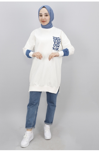 Ecru Sweatshirt 23012-01