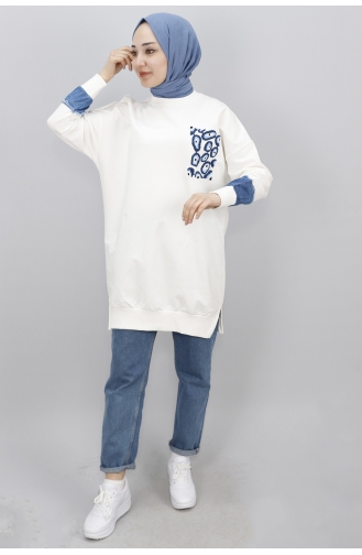 Ecru Sweatshirt 23012-01