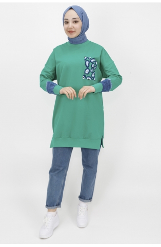 قميص رياضي أخضر حشيشي 23012-02