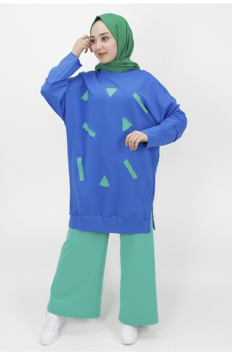 Saks-Blau Pulli 10251-03