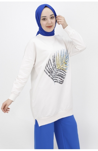 Ecru Sweatshirt 23010-02