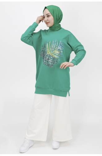 Sweatshirt Vert 23010-03