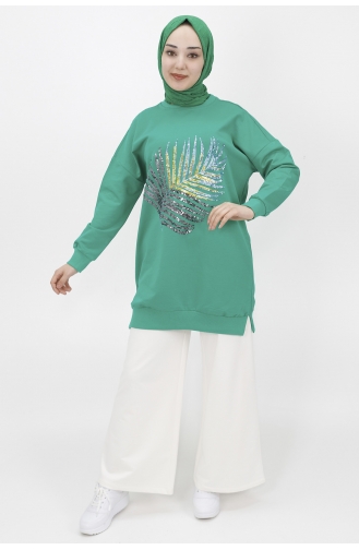 Sweatshirt Vert 23010-03