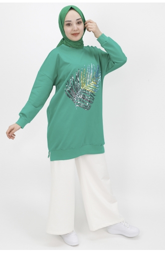 Sweatshirt Vert 23010-03