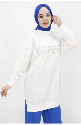 Ecru Sweatshirt 10208-02