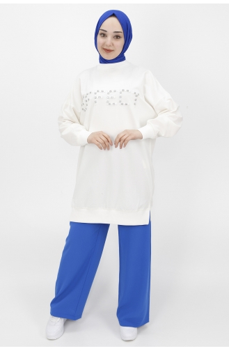 Ecru Sweatshirt 10208-02