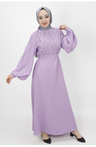 Violet Hijab Evening Dress 2041-01