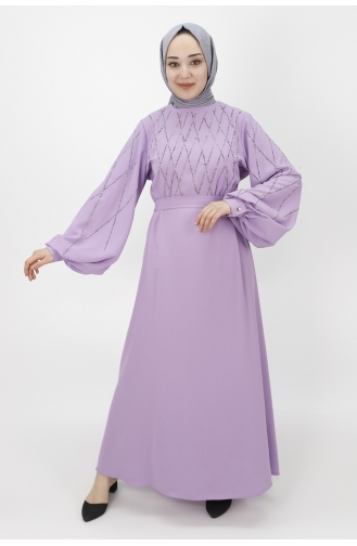 Lila Hijab-Abendkleider 2041-01