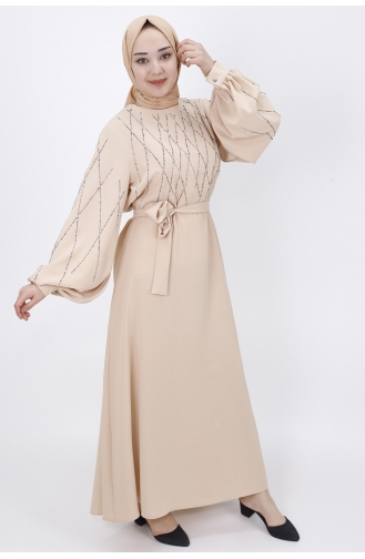 Habillé Hijab Beige 2041-02