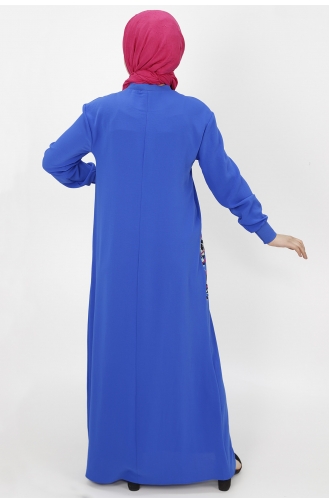 Saks-Blau Hijab Kleider 12434-01