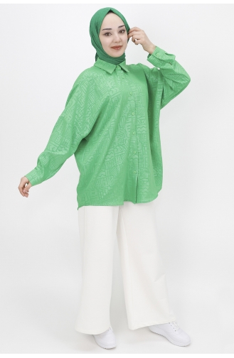 Green Overhemdblouse 10245-03