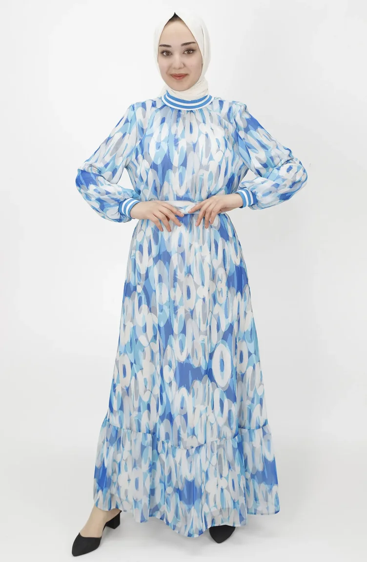 فستان أزرق 1033-02