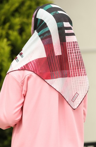Minelli Soft Eşarp 111270-04 Koyu Mürdüm Zümrüt Yeşili