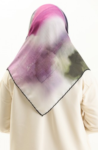 Minelli Soft Eşarp 111276-05 Mor Fıstık Yeşili