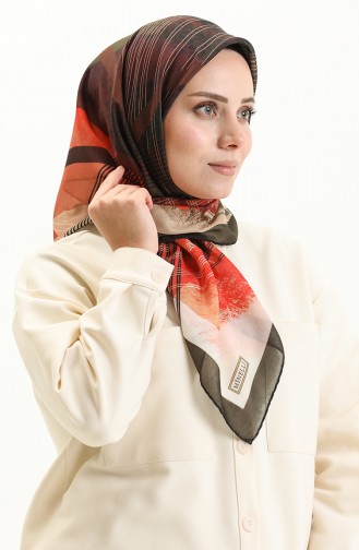 Minelli Soft-Schal 2024-02 Khaki Orange 2024-02