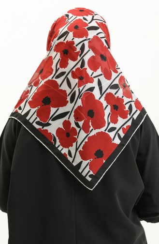 Minelli Soft Scarf 2025-02 white Red 2025-02