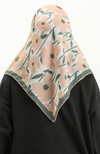 Minelli Soft Scarf 2025-07 Salmon Khaki 2025-07