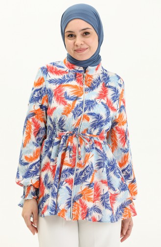 Blue Overhemdblouse 14086