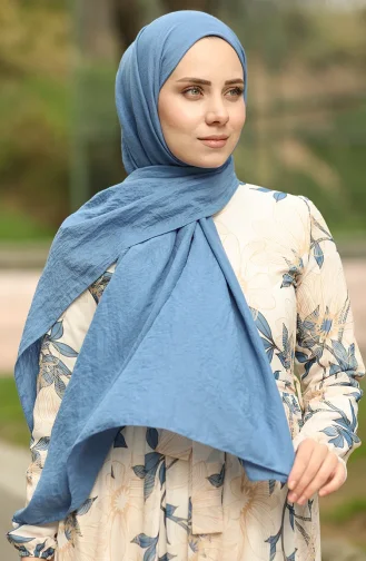 Soft Pamuk Şal 2000-33 Mavi