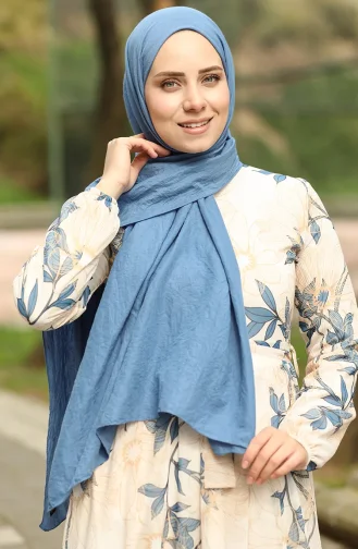 Soft Pamuk Şal 2000-33 Mavi