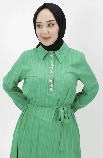 Green Hijab Dress 2039-03