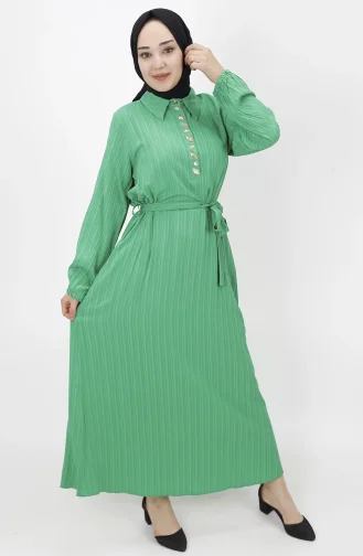 Green Hijab Dress 2039-03