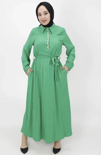Green Hijab Dress 2039-03
