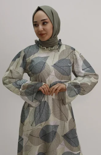 Robe Hijab Vert noisette 400-03