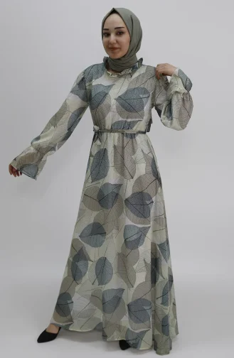 Robe Hijab Vert noisette 400-03