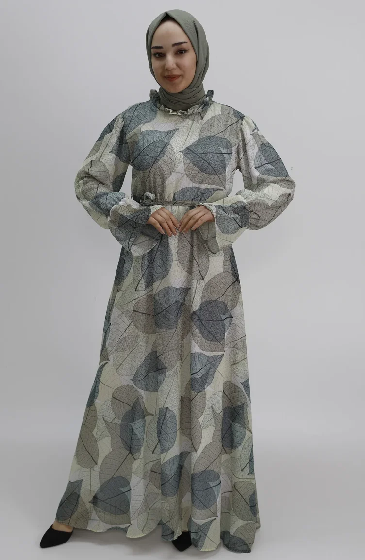 Robe Hijab Vert noisette 400-03