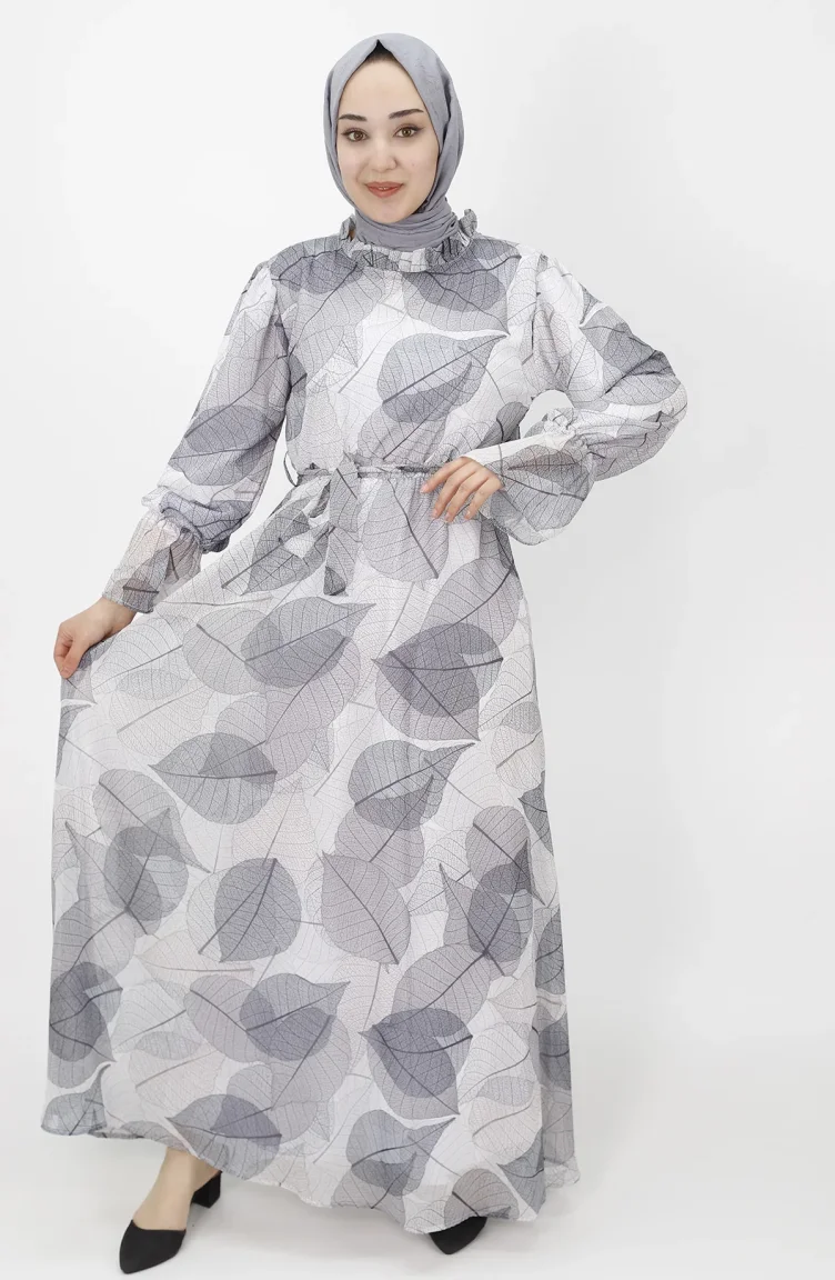 Gray İslamitische Jurk 400-04