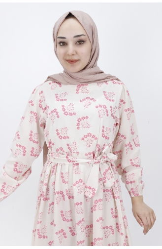 Fuchsia Hijab Kleider 3051-04