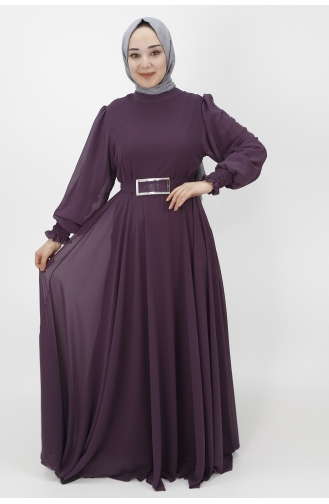 Lilac İslamitische Avondjurk 10003-01