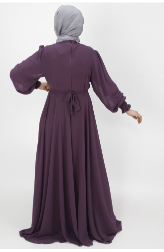 Lilac İslamitische Avondjurk 10003-01