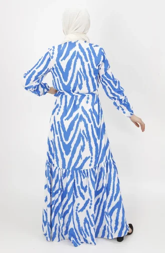 Jessica Kumaş Büzgülü Elbise 3032-02 Saks